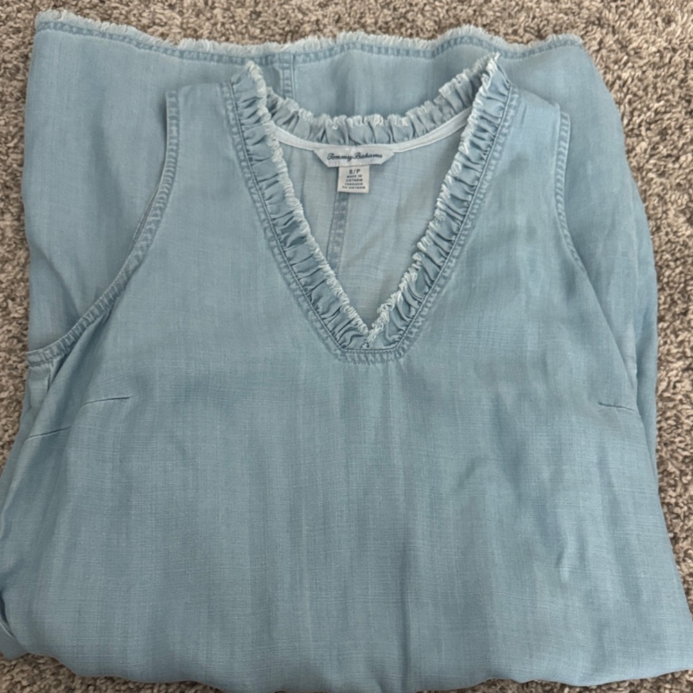 Tommy Bahama  Blue Sleeveless Top
